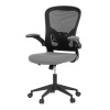 Autronic - Kancelářská židle, černý plast, šedá látka, sklápěcí područky, kolečka pro tvrdé podlahy - KA-V317 GREY AKCE