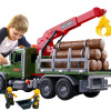 LEAN TOYS Nákladné auto so žeriavom na prepravu dreva Zvuky svetiel