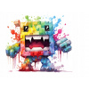 CUKROVÁ TLAČ jedlý obrázok na tortu Cukrová hmota Farebný robot Kocky Minecraft