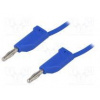 Měřicí šňůra 70VDC 33VAC 16A banánek 4 mm,z obou stran modrá