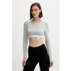 Tričko s dlhým rukávom Calvin Klein Underwear šedá farba, LV00QF8600 S