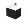Swiss aqua technologies Koupelnová skříňka s umyvadlem SAT Cube Way 60x47,5x46 cm hnědá mat CUBE3D602ZHMOD