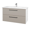 Dreja Umývadlová skrinka GIO SZZ2 100 - N01 Biela lesk / Úchytka T06 / N07 Stone
