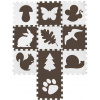 Penové puzzle EVA Puzzle podložka Lesní priatelia 32 x 32 x 1 cm (10 ks) (8595608809961)