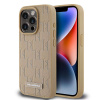 Karl Lagerfeld PU kožený zadný kryt Monogram Metal Logo MagSafe pre iPhone 15 Pro Max Beige