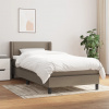 vidaXL Posteľný rám boxspring s matracom sivohnedý 90x190 cm látka - Šedohnedá - 6526-148320