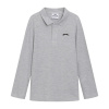 Slazenger Long Sleeve Plain Polo Junior Grey Marl 13 rokov
