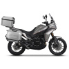 Kompletná sada hliníkových kufrov SHAD TERRA, 48 litrový vrchný kufor, 47/47 litrový bočné kufre, vrátane montážnej sady a platni SHAD Moto Morini X-Cape 649