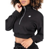 Gorilla Wear Dámska Ocala crop top mikina so zipsom čierna - XL