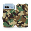Flipové pouzdro Mobiwear - Google Pixel 8A - V111P Maskáče (Knížkové flip pouzdro, obal, kryt na mobil Google Pixel 8A - V111P Maskáče, materiál Umělá kůže + TPU - ochrana 360°, stojánek, silikonová v