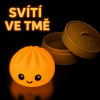Antistresová knedlička svietiaca v tme v bambusovom košíku - Squishy Dumpling Farba: oranžová