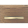 GEBERIT Sigma50 Square dvojčinné ovládacie tlačidlo, mosadz/americký orech, 115.672.JX.2