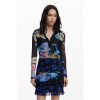 Dámské šaty DESIGUAL 25WWVK10 2000 VEST CORAL LACROIX 2000 BLACK velikost XS