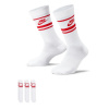 Nike Sportswear Dri-FIT Everyday Essential Crew Socks (3 Pairs) White/Red 5-8(M)