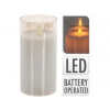 HOMESTYLING LED svíčka skleněná 7,5 x 15 cm teplá bílá KO-XX8113850