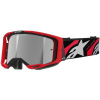 ALPINESTARS okuliare VISION 8 LUAR 2025, červená/čierna, zrkadlové strieborné plexi