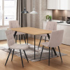 IDEA nábytok Jedálenský stôl 120x80 BERGEN dub + 4 stoličky BERGEN béžová