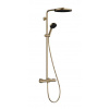 Hansgrohe Pulsify S Puro - Sprchový set s termostatom, priemer 26 cm, 3 prúdy, kefovaný bronz 24236140