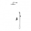 OMNIRES Parma - Sprchový set s batériou pod omietku, s telesom, 25x25 cm, 3 prúdy, kefovaný nikel SYSPM21IN