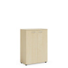 BASIC Policová skriňa BASIC, so zámkom, 80x40x111,7cm, breza