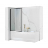 | REA-K7390 - Vaňová zástena LAGOS 140x80 cm čierna/číra | REA-K7390