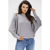Sivý dámsky sveter s rolákom, A672 L/XL