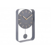 Designové kyvadlové nástěnné hodiny 5796GY Karlsson 33cm