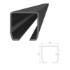 C profil MEDIO (98x98mm) Combi Arialdo čierny C399M/Fe