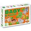 DOHÁNY Baby puzzle Zvieracie hlavičky - safari 6v1 (2-4 dieliky)