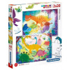 CLEMENTONI Puzzle Legrační dinosaury 2x20 dielikov