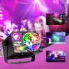 LED EFEKT OSVETLENIA DISCO SVETLO NA PÁRTY LASER GUĽA RGB + DIAĽKOVÉ OVLÁDANIE