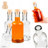 SADA 5x Fliaš na pálenku, likéry, vodku, alkohol, džús TADEK 250 ml + korkové zátky