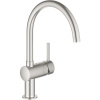 GROHE Minta páková drezová batéria, výška výtoku 231 mm, Supersteel, 32917DC0