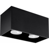 Sollux Lighting Quad Maxi stropné svietidlo 2x40 W čierna SL.0381