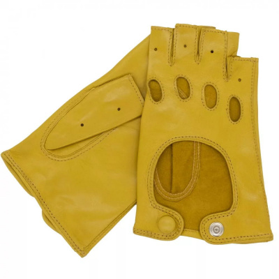 KARMA Leather Gloves Lana dámske vodičské rukavice Veľkosť: 8, Farba: Giallo