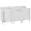 zahrada-XL Gastro kuchynský drez so skrinkou 180x60x96 cm nehrdzavejúca oceľ 3058275