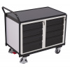 Variofit Dielenský vozík, 8 zásuviek, Variofit, do 250 kg, š x h x v: 112,5 x 62,5 x 101 cm, modrá/antracit Farba: antracit RAL7016