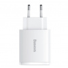 Baseus Compact Quick Charger 2U+C 30 W EU White CCXJ-E02