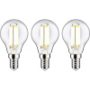 Paulmann 29200 LED En.trieda 2021 A (A - G) E14 kvapkový tvar 2.5 W teplá biela (Ø x v) 45 mm x 82 mm 3 ks; 29200