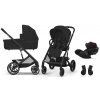 Cybex Balios S Lux 3v1 Moon Black Bundle set S Hlboká vanička