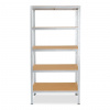 Meets-ecommerce UG Kovový regál 180x75x45, 4-6 políc Farba: Pozink, Počet polic: 5 políc