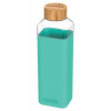 Quokka Storm, Sklenená fľaša so silikónovým povrchom Teal, 700ml, 40024