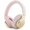 Slúchadlá na uši Bluetooth Guess ružová/pink 4G Script