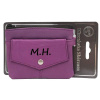 Kľúčenka Kožené puzdro na kľúče 2v1 fialové, 12 × 9,5 × 1,5 cm (Praktické, elegantné a z pravej kože)