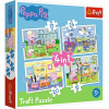 Trefl Puzzle 4v1 Peppa Pig Spomienka na prázdniny