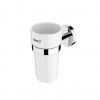 Nimco Unix Pohárik na kefky a pastu s držiakom, keramika/chróm UN 13058KN-26