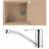 Set Alveus (dřez Cadit 40 Beige 55 + baterie Ruta Chrom) SETA22040