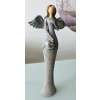 Anjel vysoký strieborný, 38 cm