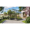 Skleník VITAVIA URANUS 8300 číre sklo 3 mm čierny LG3561 - Vitavia Garden - klasický skleník so sedlovou strechou - oceľové sponky - hliníkový skleník - 15 rokov na vybrané vlastnosti AL konštrukcia -