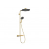 Hansgrohe Raindance Alive S Puro Sprchový set s termostatom, 21x34 cm, 3 prúdy, EcoSmart, leštený vzhľad zlata 24593990-HG